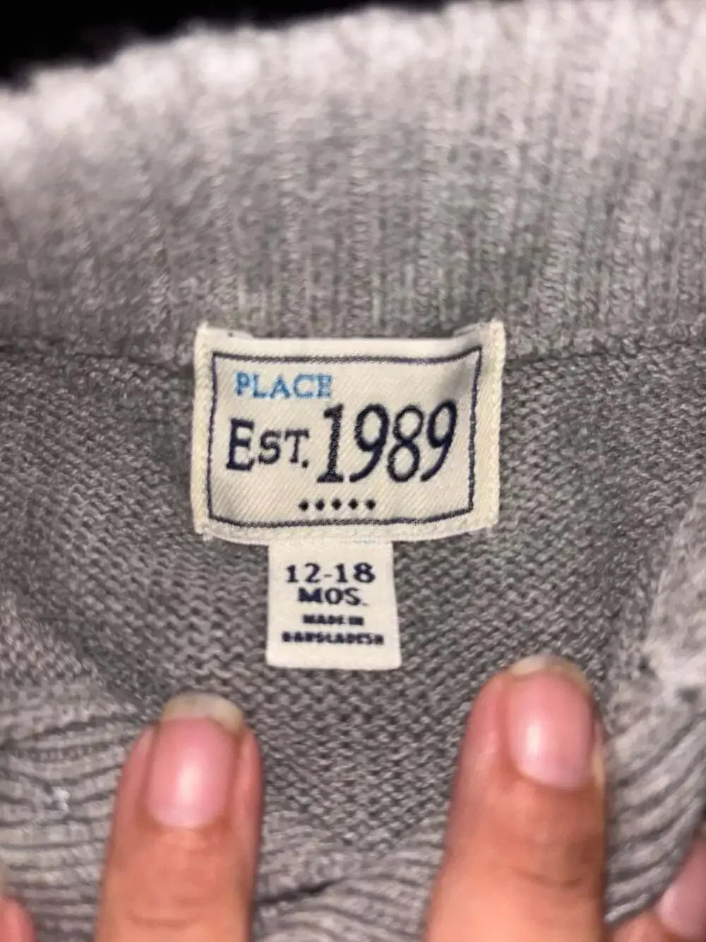 The Childrens Place gray ribbed